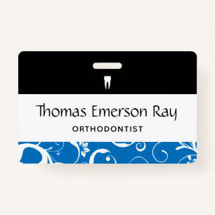 Dental Office Staff Pro Damask Badge