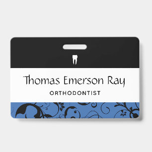 Dental Office Staff Pro Damask Badge