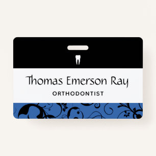 Dental Office Staff Pro Damask Badge