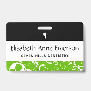 Dental Office Staff Pro Damask Badge