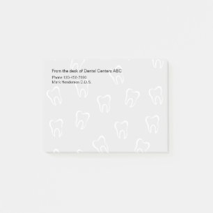 Dental Office Tooth Pattern Sticky Notes