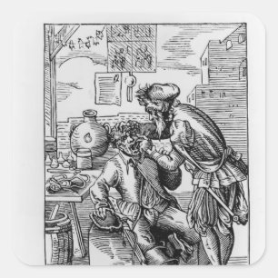 Dental Operator Square Sticker