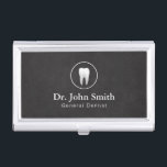 Dental Plain Chalkboard Professional Dentist Business Card Holder<br><div class="desc">Dental Plain Chalkboard Professional Dentist Business Card Holder.</div>