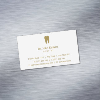 Dental Practice | Golden Dentis Magnetic Business Card