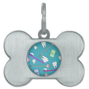 Dental Profession Tools Design Pet Name Tag