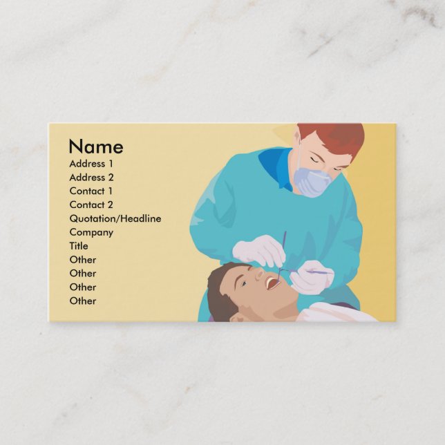 Dental Professional Business Card (Front)