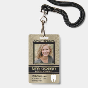 Dental Professional Photo Badge - Gold