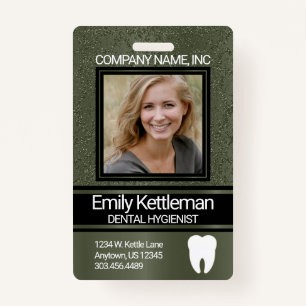 Dental Professional Photo Badge - Green