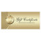 Dental Rack Card Gift Certificate Gold Molar Tooth