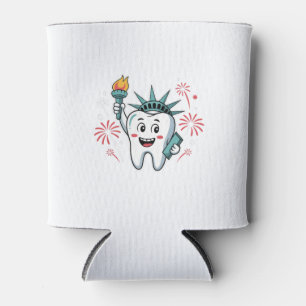 Dental Squad 4th Of July Dentist Funny American   Can Cooler