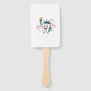 Dental Squad 4th Of July Dentist Funny American   Hand Fan