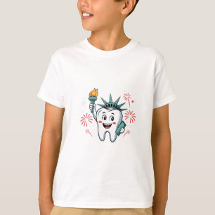 Dental Squad 4th Of July Dentist Funny American   T-Shirt