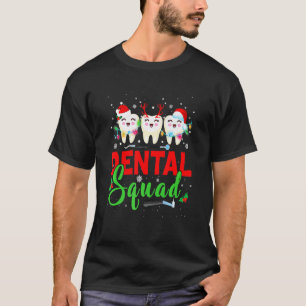 Dental Squad Christmas Tooth Santa Dental Assistan T-Shirt
