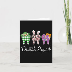 Dental Squad Easter Day Fun Tooth Dental Istant De Card