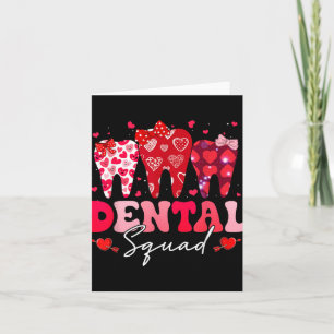 Dental Squad Funny Valentines Day Retro Dentist Va Card
