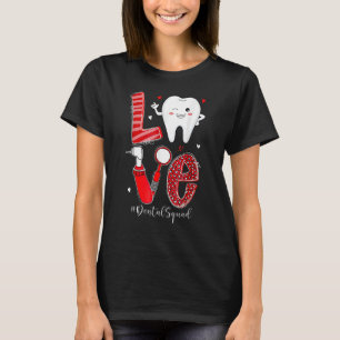 Dental Squad Leopard Tooth Love Dentist Hygienist  T-Shirt
