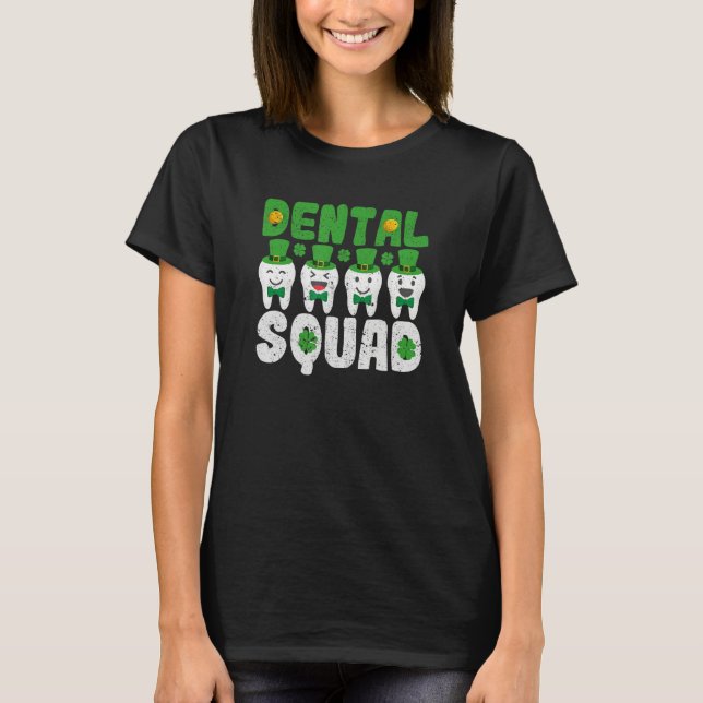 Dental Squad Leprechaun Teeth St Patricks Day Toot T-Shirt (Front)
