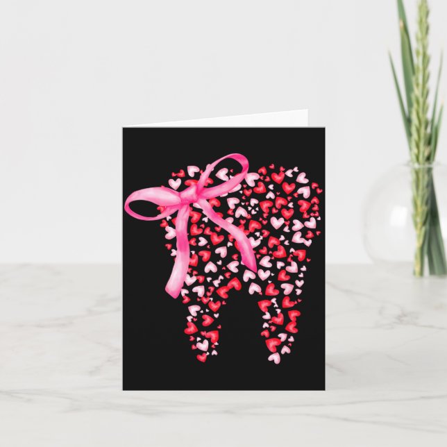 Dental Squad Valentines Cute Heart Teeth Dental Hy Card (Front)