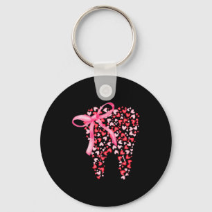 Dental Squad Valentines Cute Heart Teeth Dental Hy Keychain