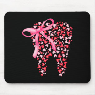 Dental Squad Valentines Cute Heart Teeth Dental Hy Mouse Pad