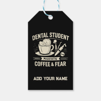 Dental Student Gift Tags – Powered by Coffee &Fear