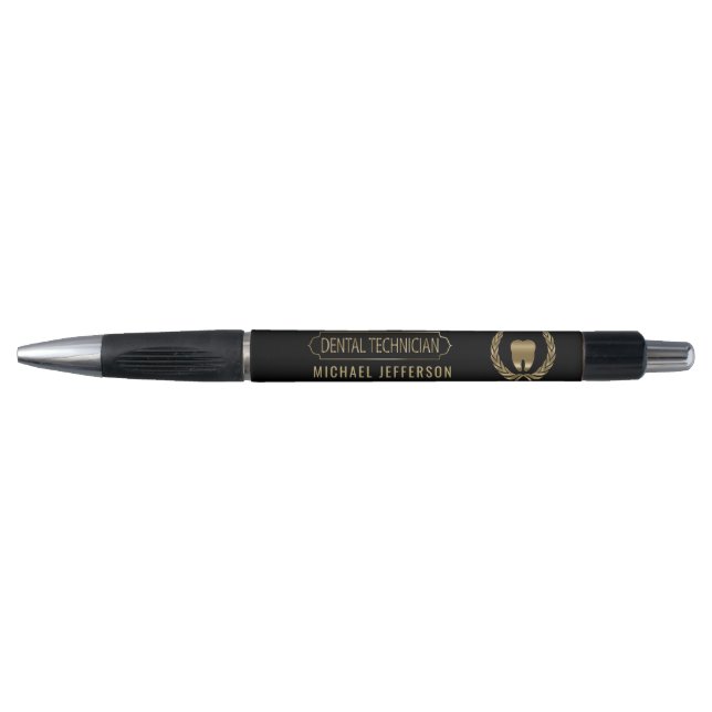 Dental Technician - Tooth - Black and Gold Pen (Front)