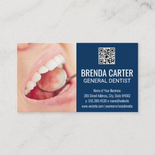 Dental Teeth Cleaning   QR Scan Code Business Card