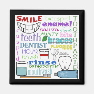Dental Terms Subway Art Magnet