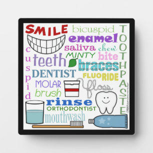 Dental Terms Subway Art Plaque