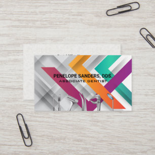 Dental Tools Logo   Lines Pattern  Business Card