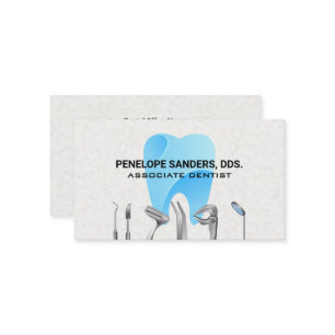 Dental Tools Logo   Tooth Icon Business Card