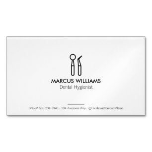 Dental Tools Magnetic Business Card