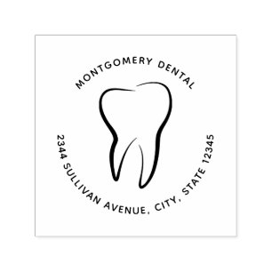 Dental Tooth Dentistry Clinic Medical Address Self-inking Stamp