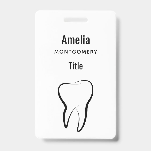 Dental Tooth Dentistry Clinic Medical Badge (Front)