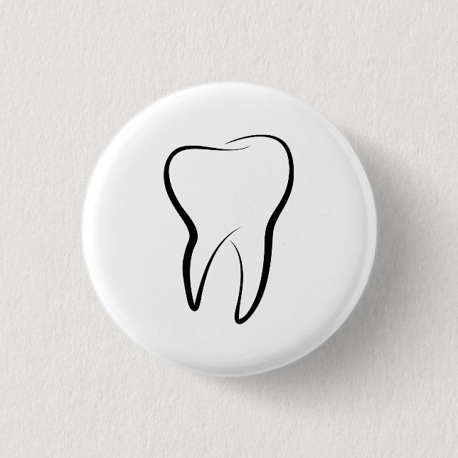 Dental Tooth Dentistry Clinic Medical Graphic  1 Inch Round Button (Front)