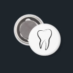 Dental Tooth Dentistry Clinic Medical Magnet<br><div class="desc">Magnet with an illustration of a dental tooth made with a black outline.</div>