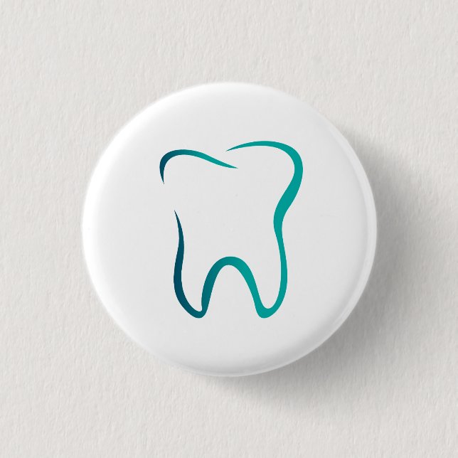 Dental Tooth Dentistry Medical Image 1 Inch Round Button (Front)