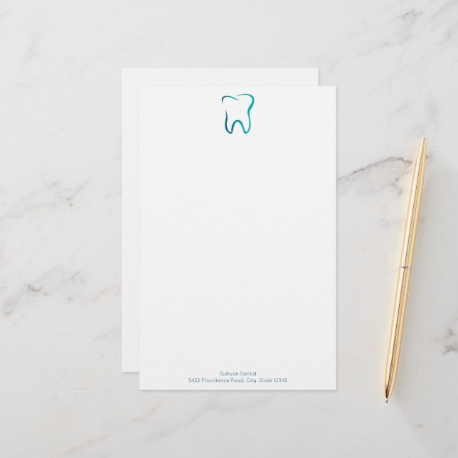 Dental Tooth Dentistry Medical Image Business Stationery (Front/Back In Situ)