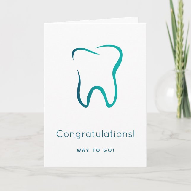 Dental Tooth Dentistry Medical Image Graduation Card (Front)