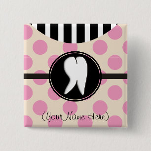 Dental Tooth Design Gifts 2 Inch Square Button