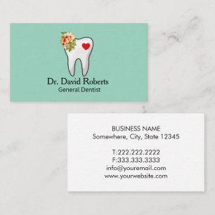 Dental Tooth Heart  Business Card