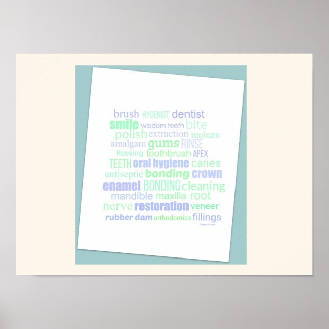 Dental Word Art Poster (Front)