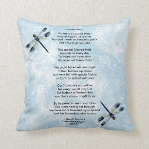Dented Halo Poem Pillow