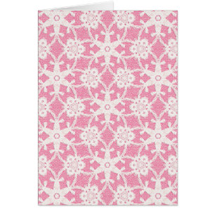 Dentelle antique - blanc et rose rose