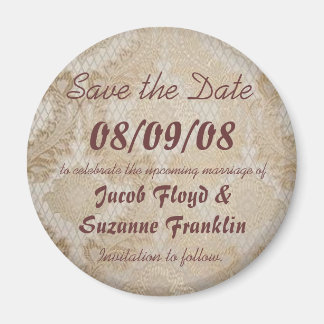 Dentelle antique - Magnet Réservez la date