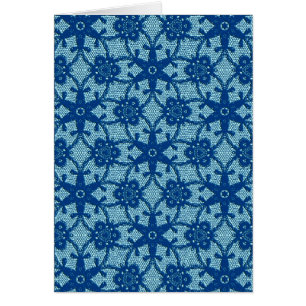 Dentelle antique - saphir et bleu pâle