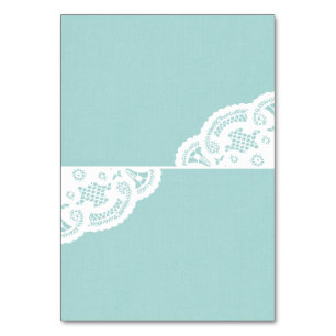 Dentelle Bleue Mariage Table Place Cartes
