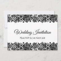 Dentelle coutume Mariage Invitation double face