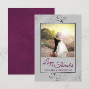 Dentelle d'argent Magenta & Grey Love & Merci Mari