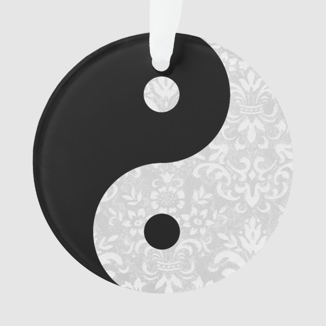 Dentelle de Faux noir et blanc Yin Yang (devant)